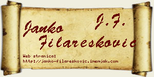 Janko Filaresković vizit kartica